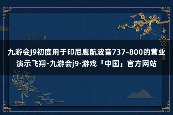 九游会J9初度用于印尼鹰航波音737-800的营业演示飞翔-九游会j9·游戏「中国」官方网站