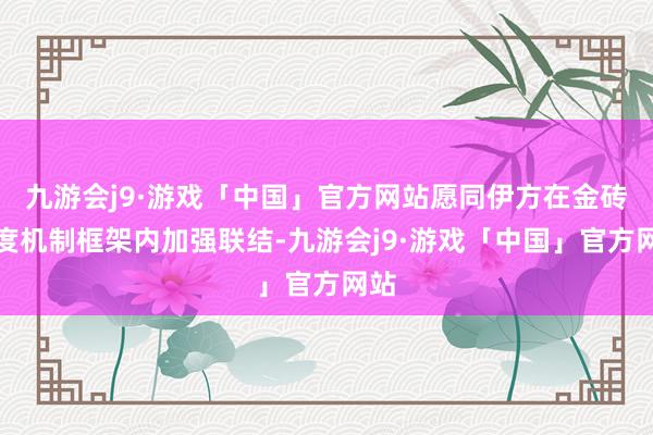 九游会j9·游戏「中国」官方网站愿同伊方在金砖国度机制框架内加强联结-九游会j9·游戏「中国」官方网站