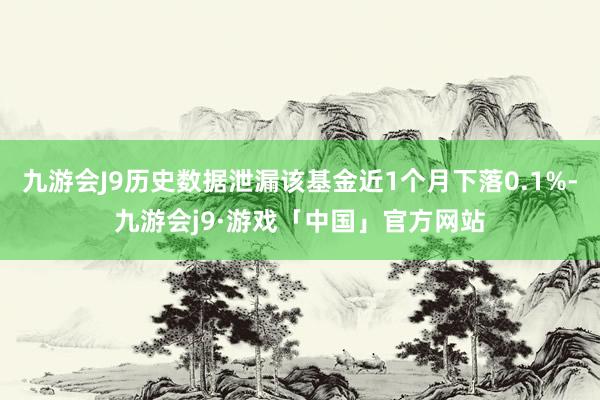 九游会J9历史数据泄漏该基金近1个月下落0.1%-九游会j9·游戏「中国」官方网站