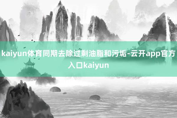 kaiyun体育同期去除过剩油脂和污垢-云开app官方入口kaiyun