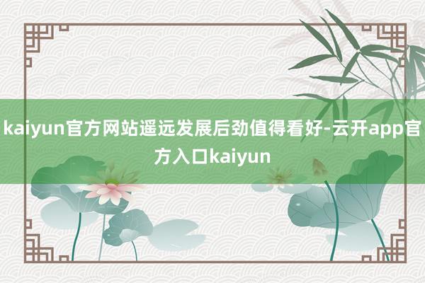 kaiyun官方网站遥远发展后劲值得看好-云开app官方入口kaiyun