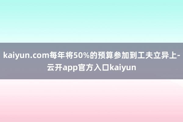 kaiyun.com每年将50%的预算参加到工夫立异上-云开app官方入口kaiyun